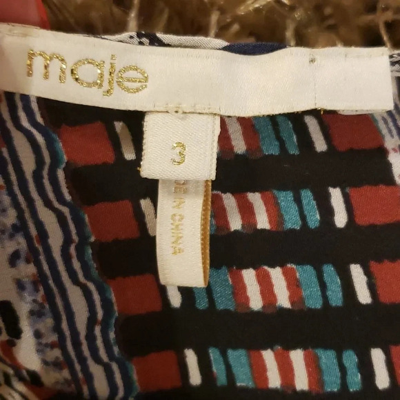 𝅺MAJE silk blouse size 3 (S) NWOT - Picture 6 of 9